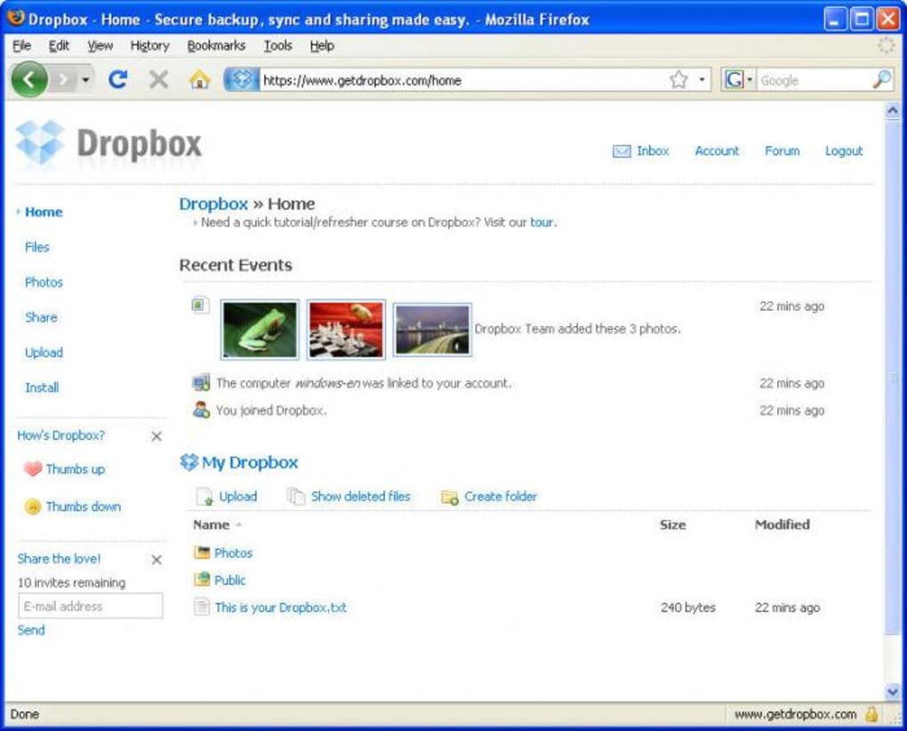 dropbox desktop application windows 8